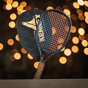 Black and Brown mini Racket with Cover